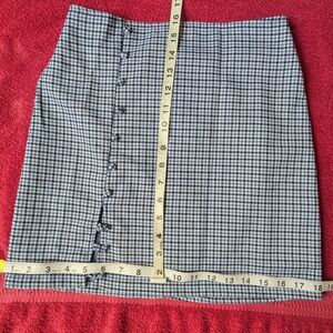 Francesca's Collections Black and White Checkered Pencil Skirt